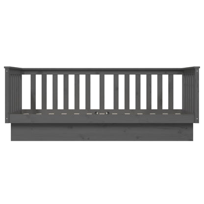 Slaapbank 75X190 Cm Massief Grenenhout Grijs