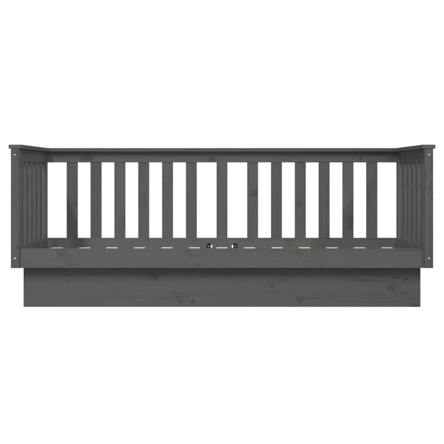 Slaapbank 75X190 Cm Massief Grenenhout Grijs