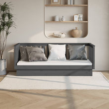 Slaapbank 75X190 Cm Massief Grenenhout Grijs