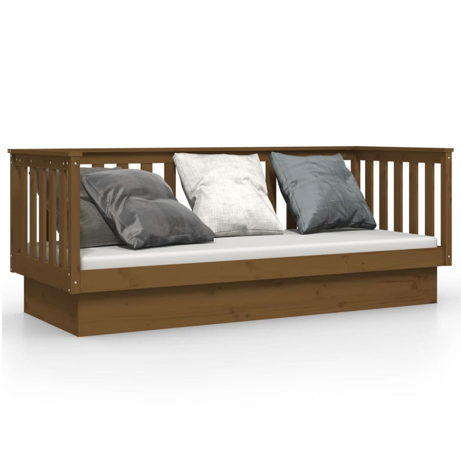 Slaapbank 75X190 Cm Massief Grenenhout Honingbruin