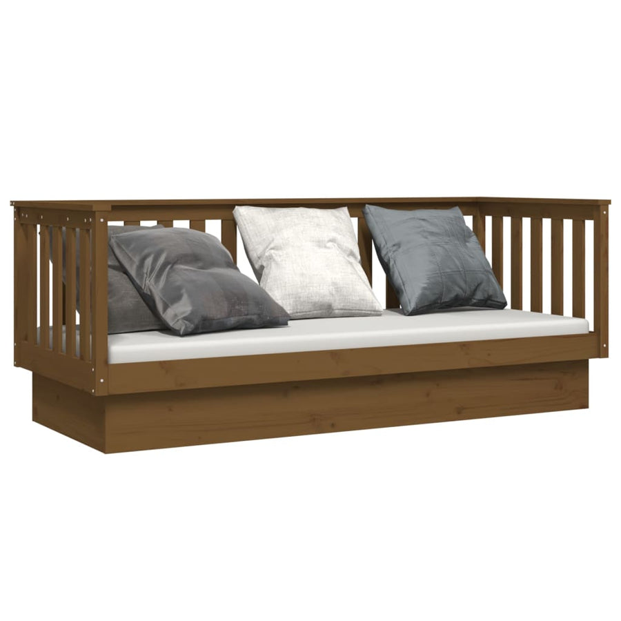 Slaapbank 75X190 Cm Massief Grenenhout Honingbruin
