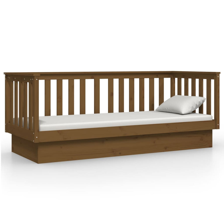 Slaapbank 75X190 Cm Massief Grenenhout Honingbruin