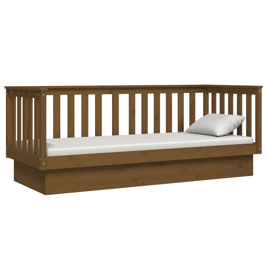 Slaapbank 75X190 Cm Massief Grenenhout Honingbruin