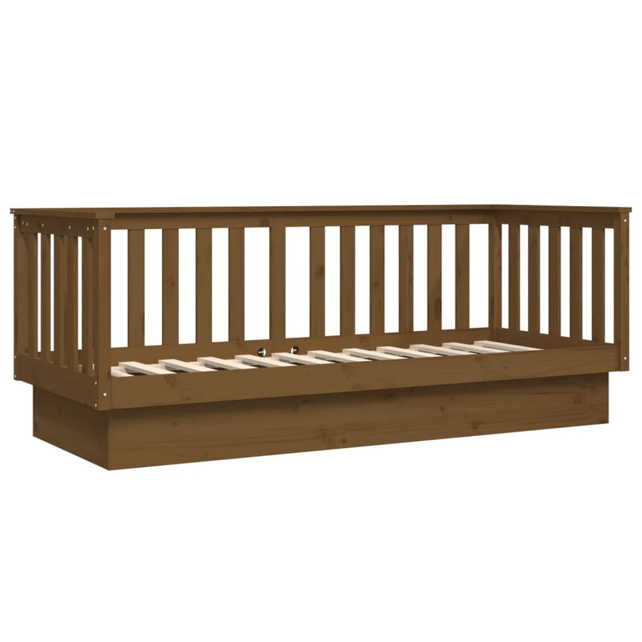 Slaapbank 75X190 Cm Massief Grenenhout Honingbruin