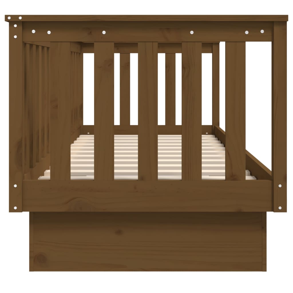 Slaapbank 75X190 Cm Massief Grenenhout Honingbruin