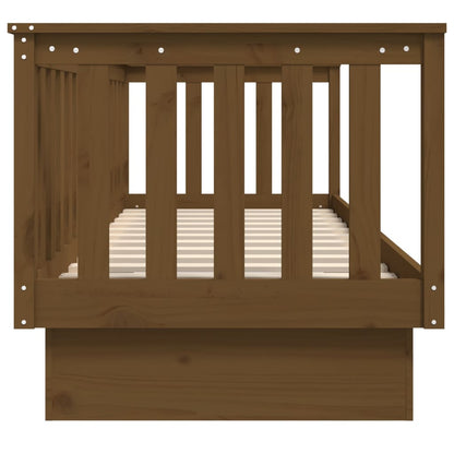 Slaapbank 75X190 Cm Massief Grenenhout Honingbruin