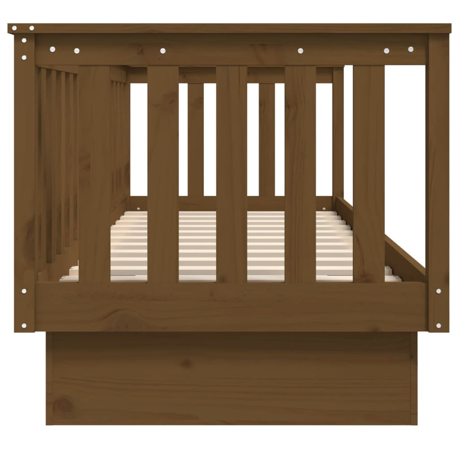 Slaapbank 75X190 Cm Massief Grenenhout Honingbruin