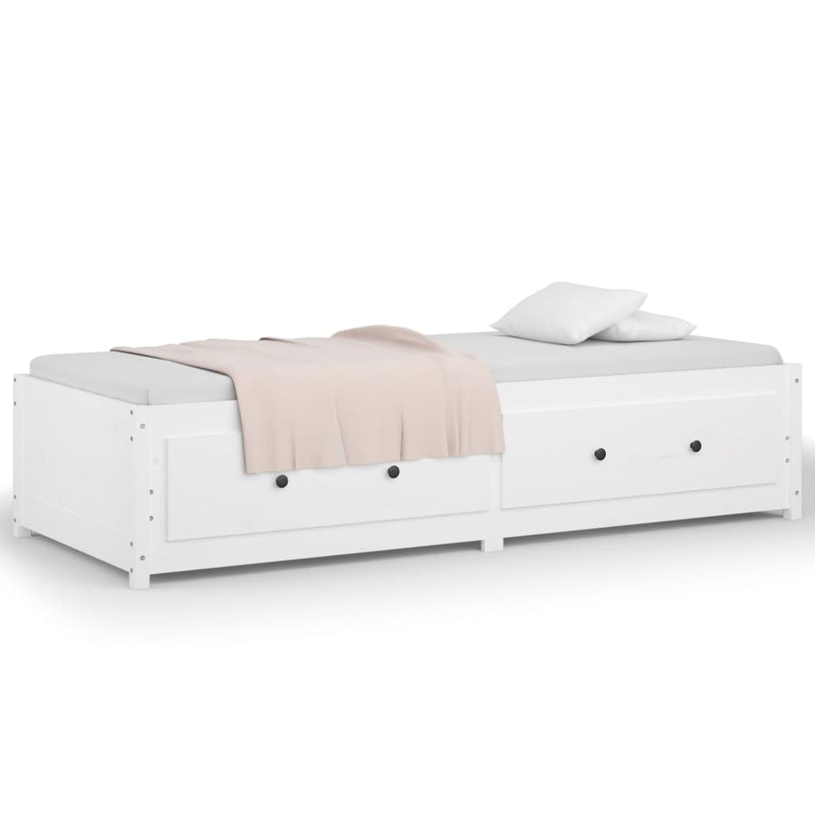 Slaapbank Massief Grenenhout 80 x 200 cm Wit