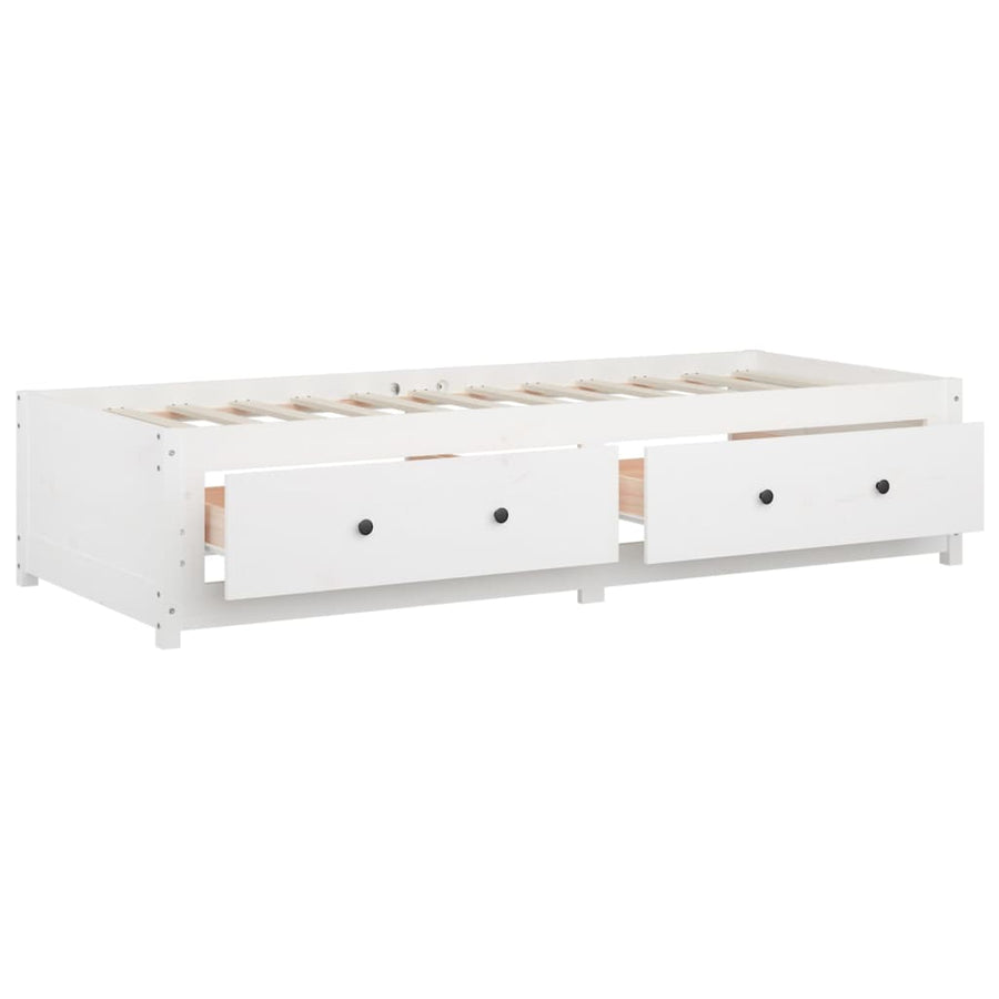 Slaapbank Massief Grenenhout 80 x 200 cm Wit