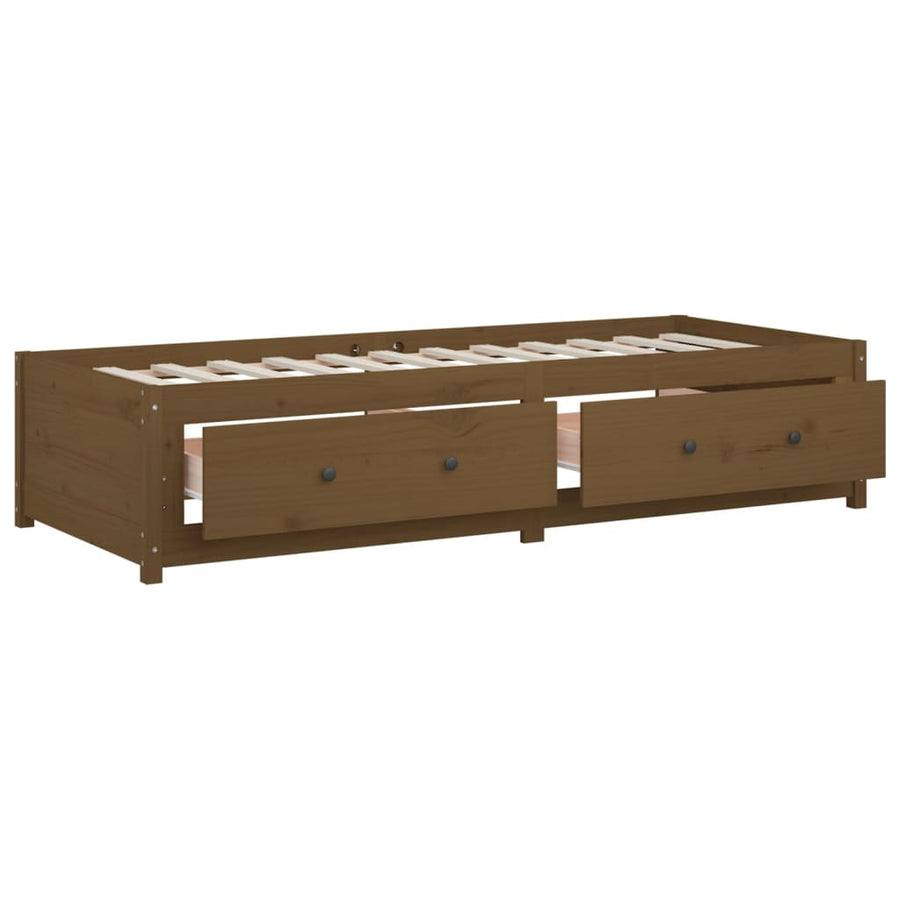 Slaapbank Massief Grenenhout 80 x 200 cm Honingbruin