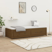 Slaapbank massief grenenhout 80x200 cm honingbruin