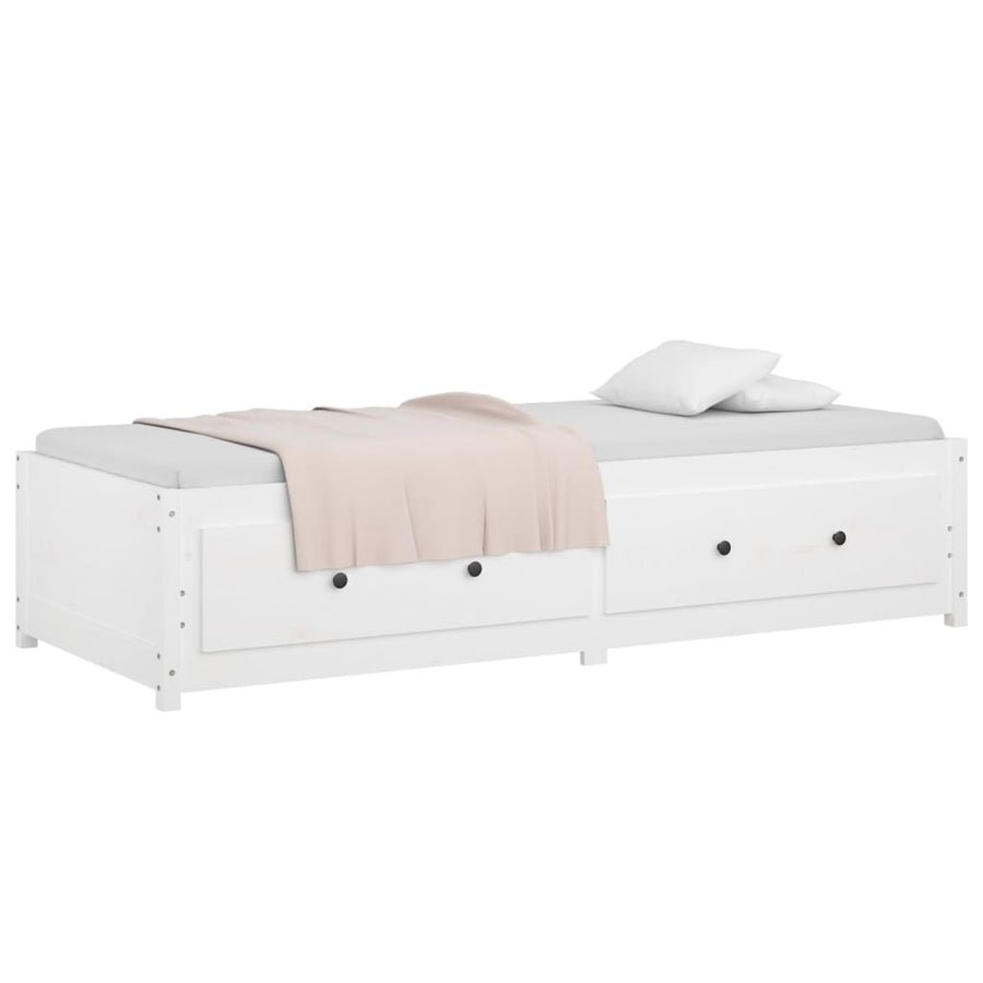 Slaapbank Massief Grenenhout 90 x 200 cm Wit