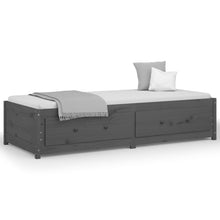 Slaapbank Massief Grenenhout 90 x 200 cm Grijs