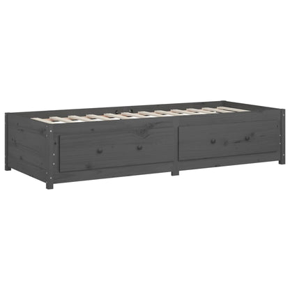 Slaapbank Massief Grenenhout 90 x 200 cm Grijs