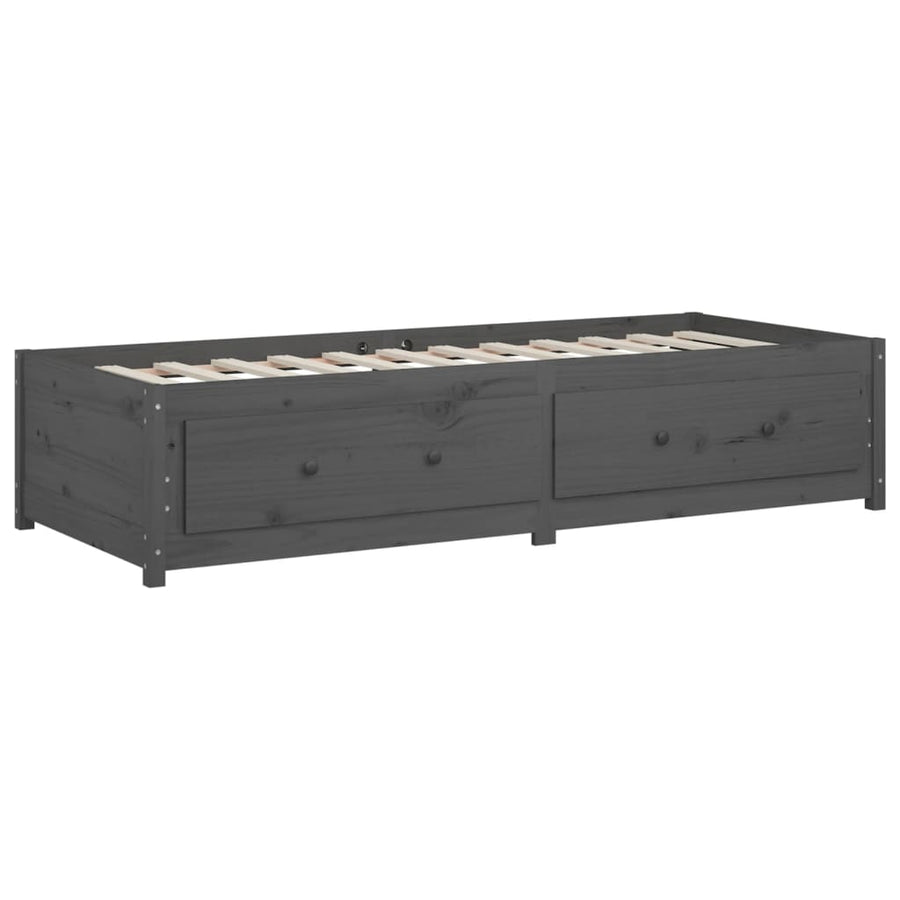 Slaapbank Massief Grenenhout 90 x 200 cm Grijs