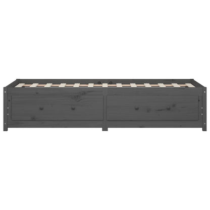 Slaapbank Massief Grenenhout 90 x 200 cm Grijs