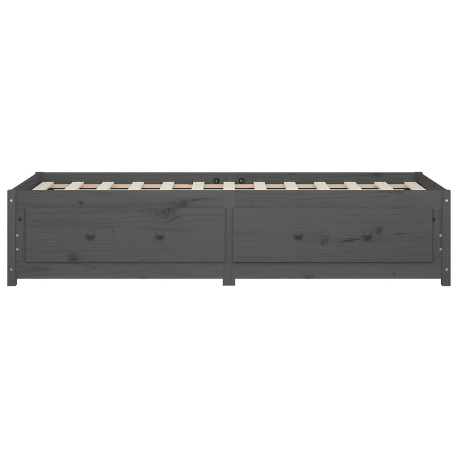 Slaapbank Massief Grenenhout 90 x 200 cm Grijs