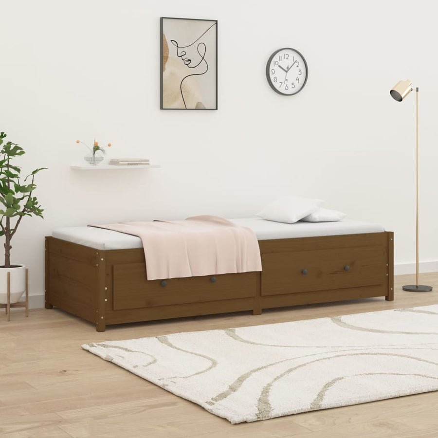 Slaapbank Massief Grenenhout 90 x 200 cm Honingbruin