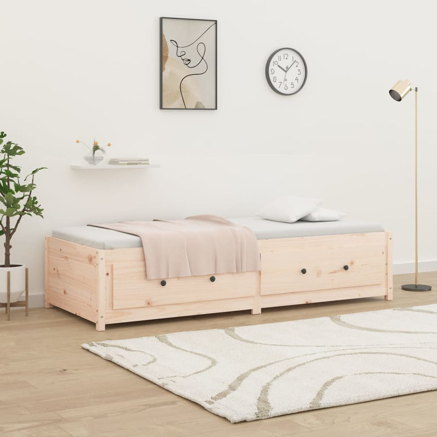 Slaapbank Massief Grenenhout Small Single 75 x 190 cm Naturel