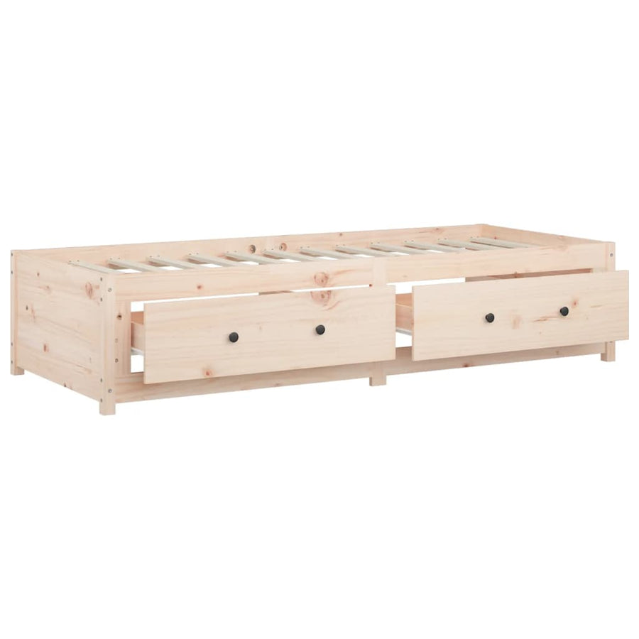 Slaapbank Massief Grenenhout Small Single 75 x 190 cm Naturel