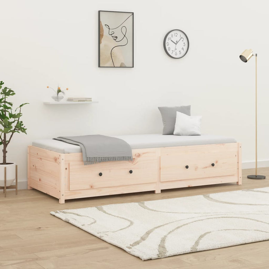 Slaapbank Massief Grenenhout Small Single 75 x 190 cm Naturel