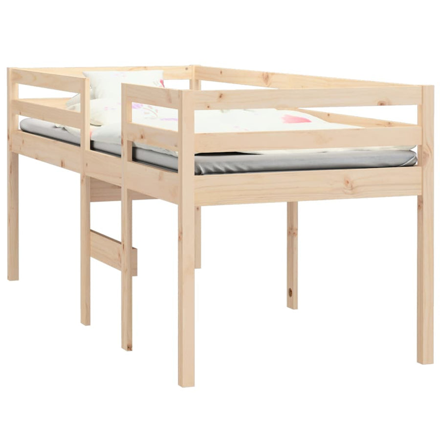 Hoogslaper Massief Grenenhout 90 x 200 cm Naturel