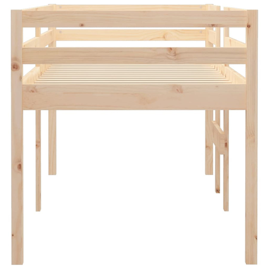 Hoogslaper Massief Grenenhout 90 x 200 cm Naturel