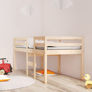 Solid pine loft bed 90x200 cm