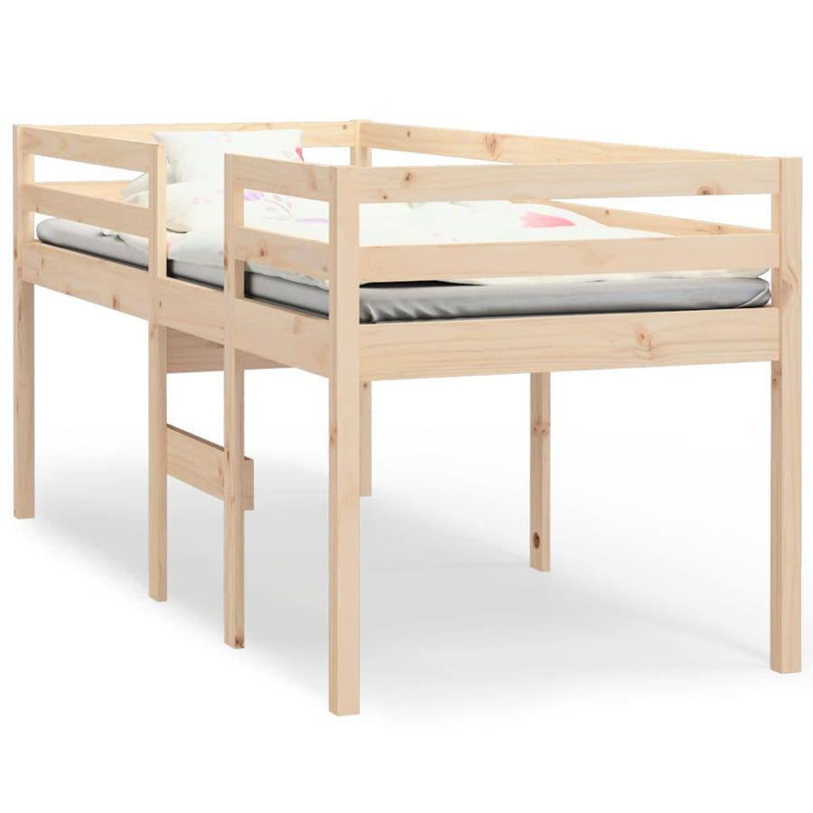 Hoogslaper Massief Grenenhout 80 x 200 cm Naturel