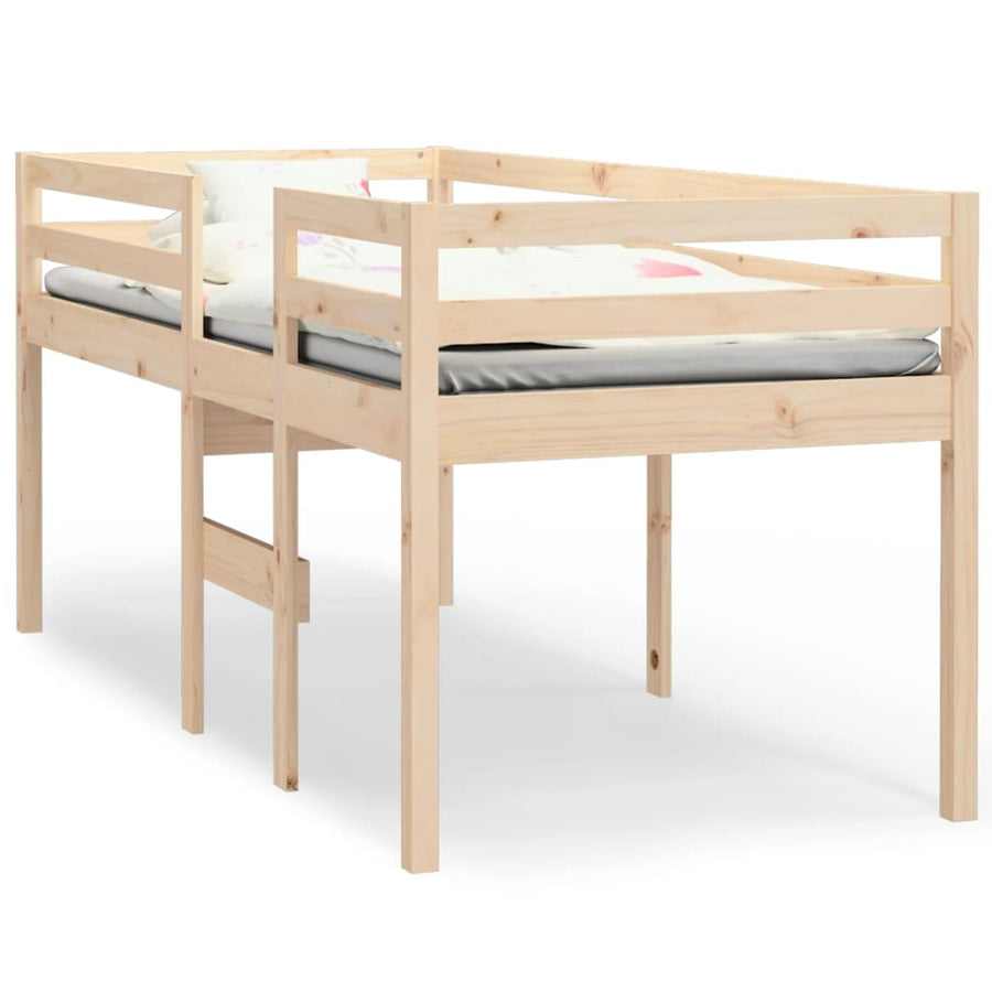 Hoogslaper Massief Grenenhout 90 x 190 cm Naturel