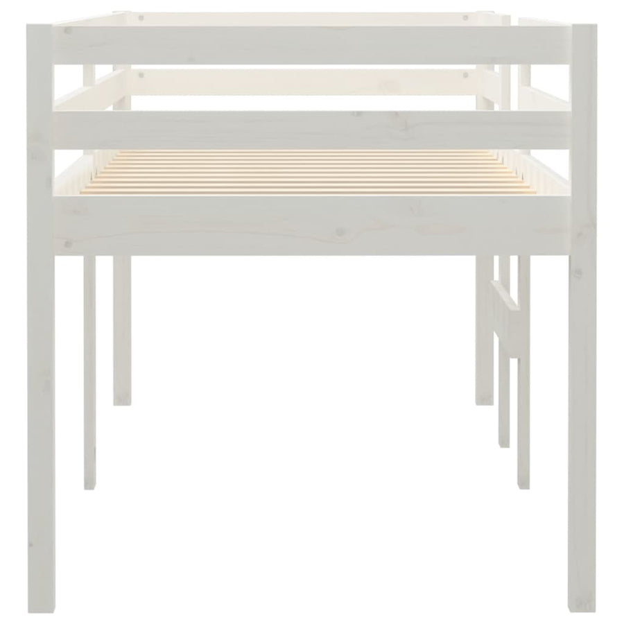 Hoogslaper Massief Grenenhout 90 x 190 cm Wit
