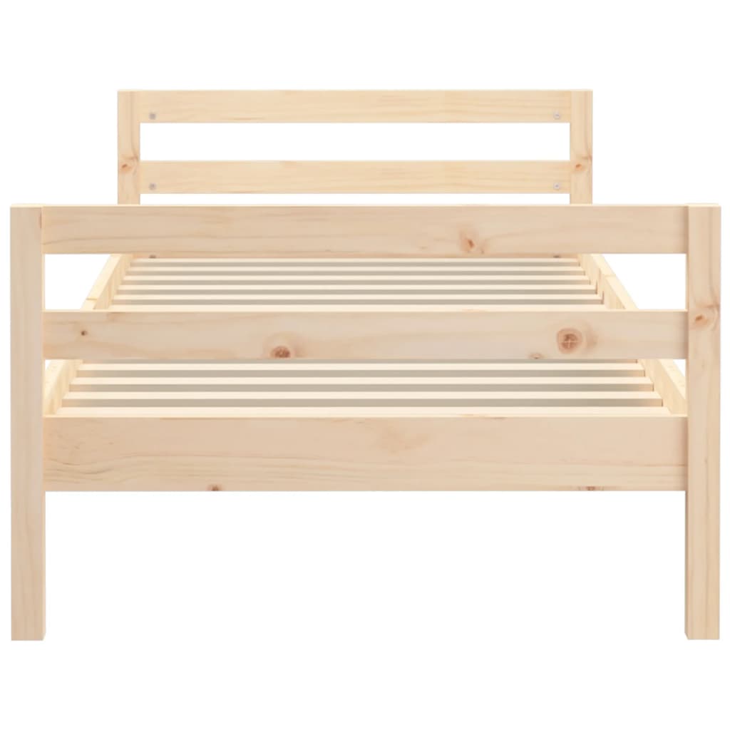 Bedframe Massief Grenenhout 90 x 200 cm Naturel