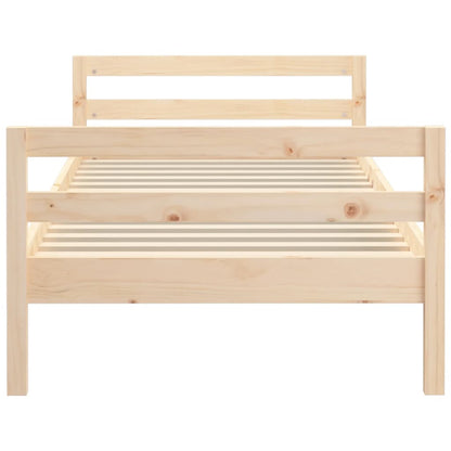 Bedframe Massief Grenenhout 90 x 200 cm Naturel