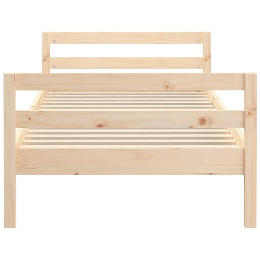 Bedframe Massief Grenenhout 90 x 200 cm Naturel