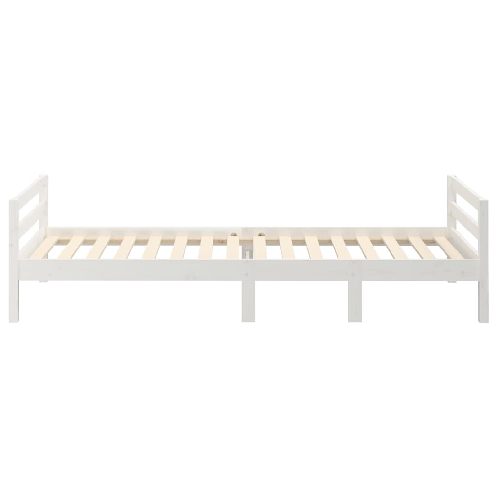 Bedframe Massief Grenenhout 90 x 200 cm Wit