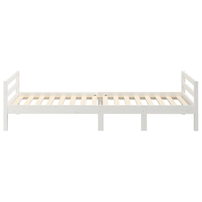 Bedframe Massief Grenenhout 90 x 200 cm Wit