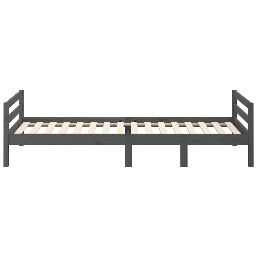 Bedframe Massief Grenenhout 90 x 200 cm Grijs