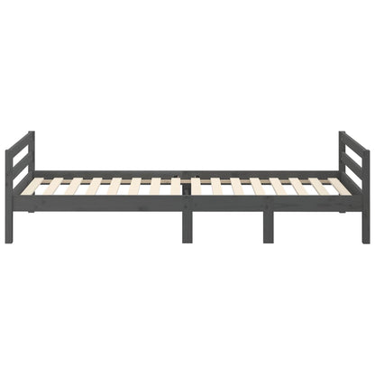 Bedframe Massief Grenenhout 90 x 200 cm Grijs