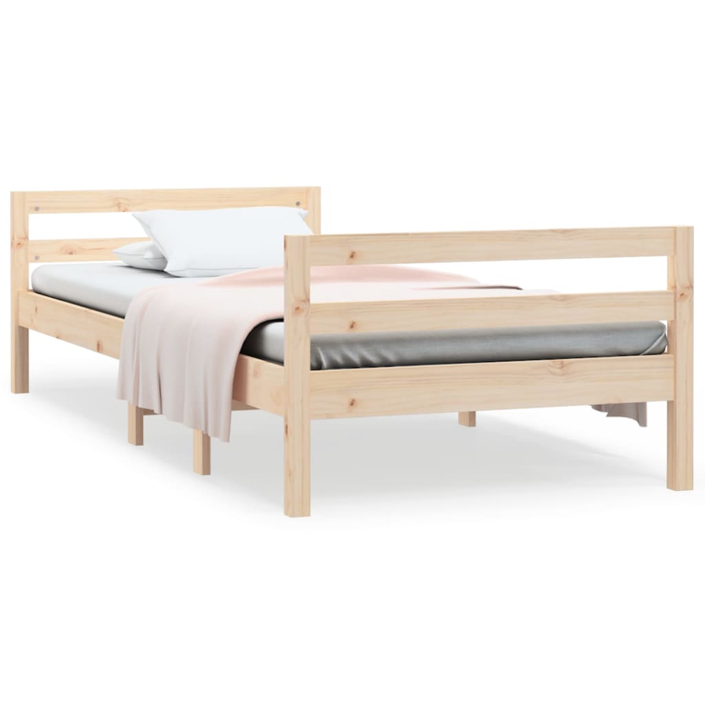 Bedframe Massief Grenenhout 80 x 200 cm Naturel