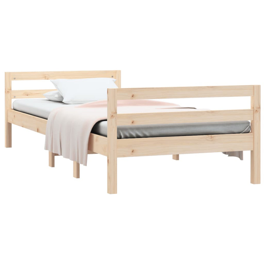 Bedframe Massief Grenenhout 80 x 200 cm Naturel