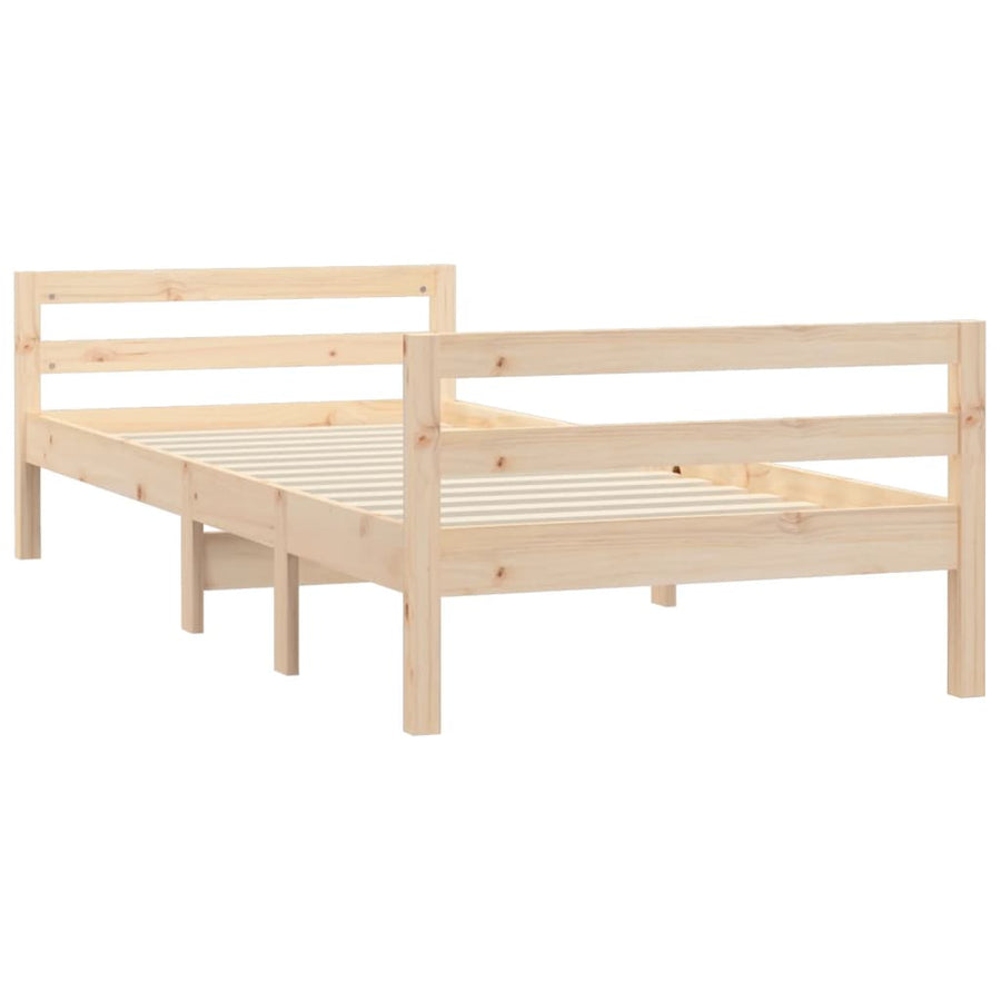 Bedframe Massief Grenenhout 80 x 200 cm Naturel