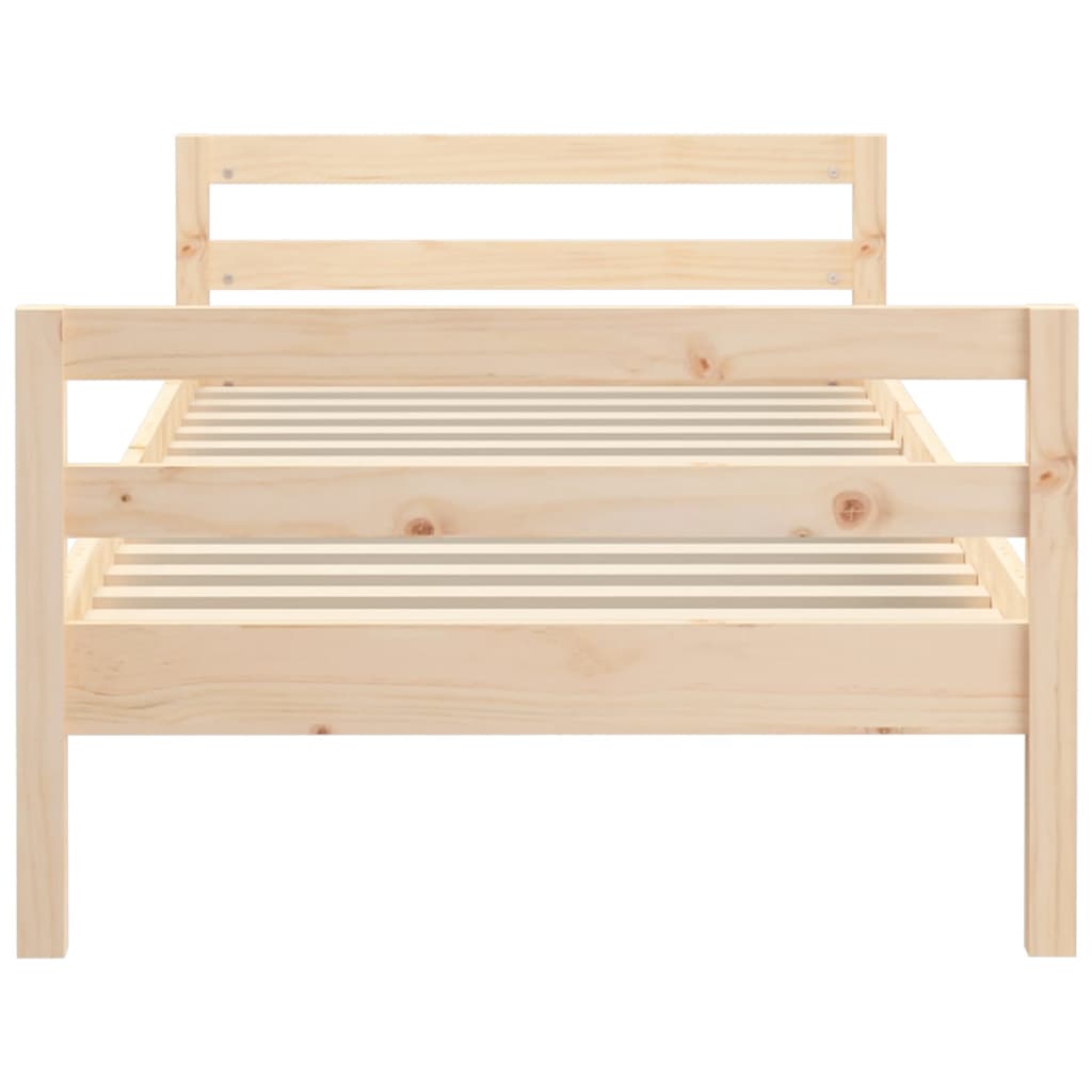 Bedframe Massief Grenenhout 80 x 200 cm Naturel