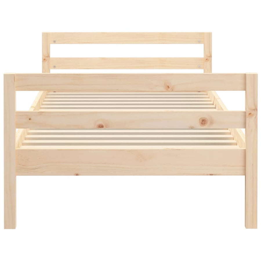 Bedframe Massief Grenenhout 80 x 200 cm Naturel