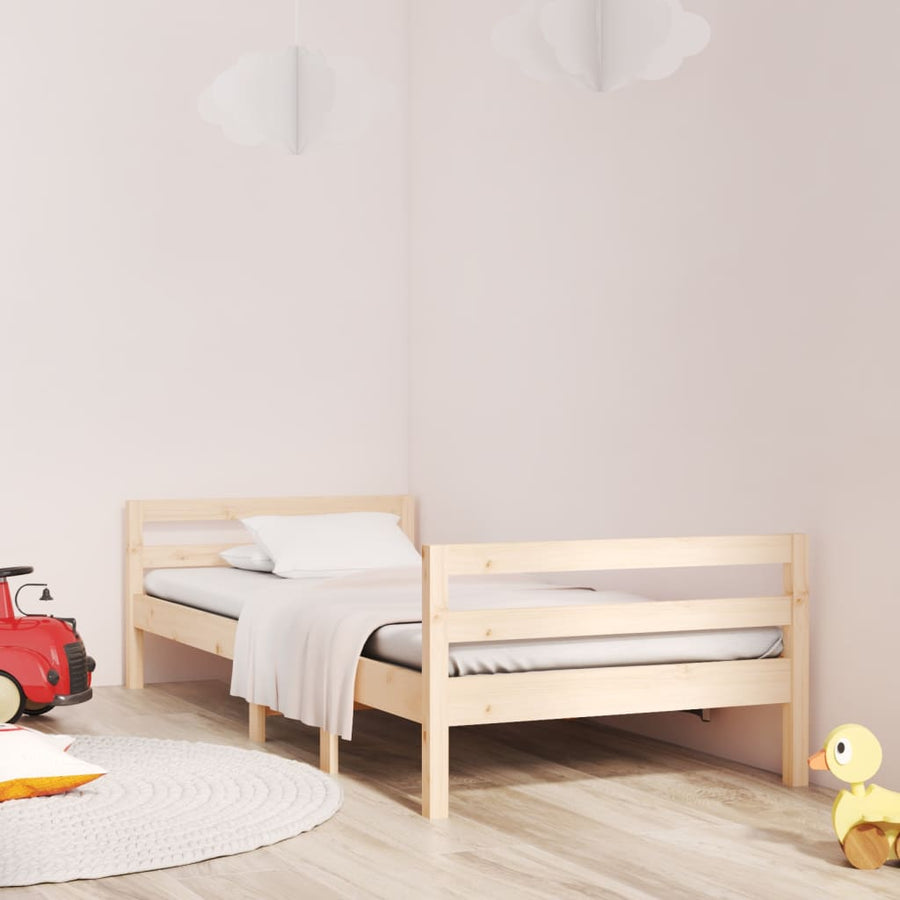 Bedframe Massief Grenenhout 80 x 200 cm Naturel