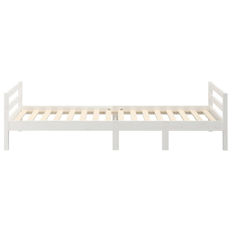 Bedframe Massief Grenenhout 80 x 200 cm Wit