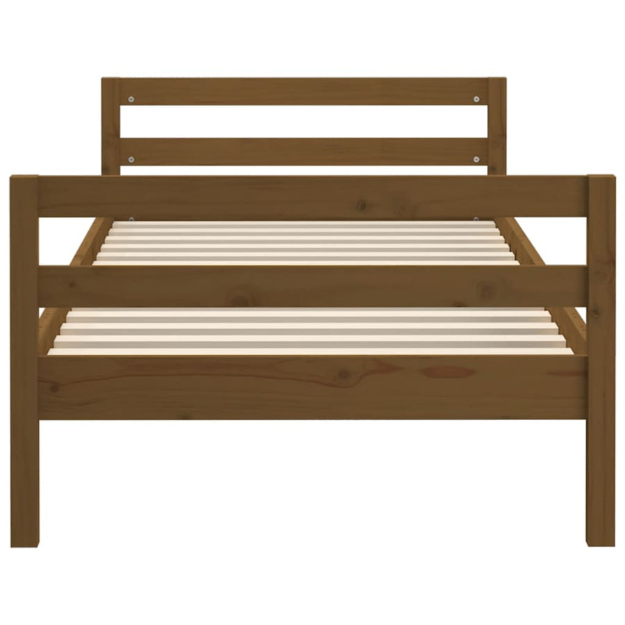 Bedframe Massief Grenenhout 75 x 190 cm Honingbruin