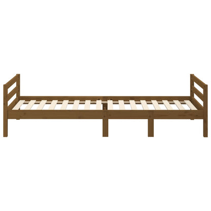 Bedframe Massief Grenenhout 75 x 190 cm Honingbruin