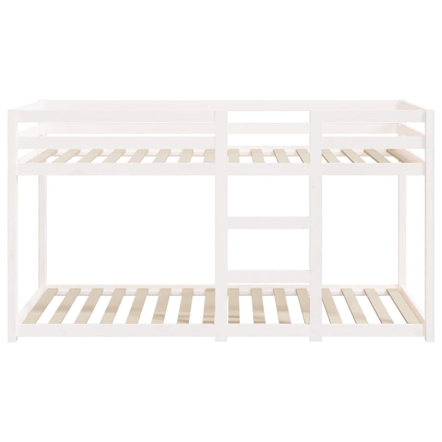 Stapelbed 80X200 Cm Massief Grenenhout Wit