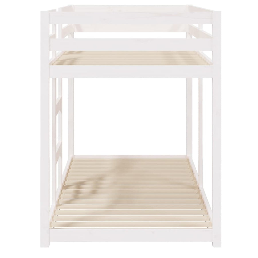 Stapelbed 80X200 Cm Massief Grenenhout Wit