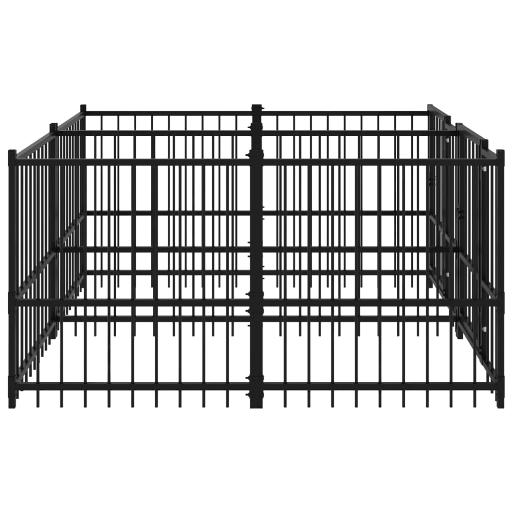 Hondenkennel Voor Buiten 3,75 M² Staal 194 x 193.5 x 100 cm